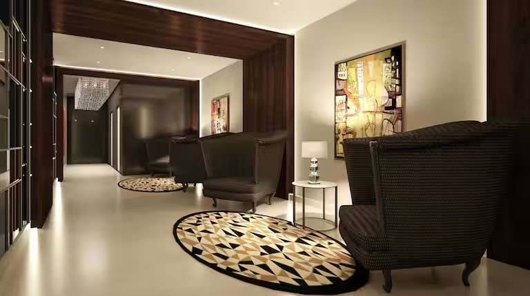 Lift landing lounge